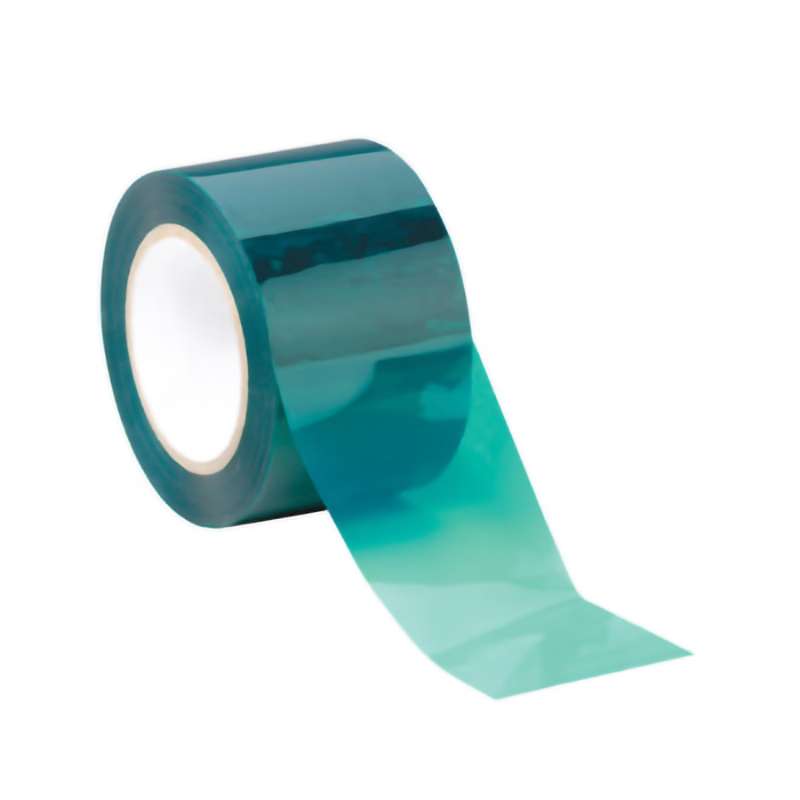 Poly Tape, 400 deg, 1/4"x72 Yds, 3" Core, 3.5 mil, Green